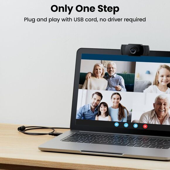 NIB- Wansview 106 - 1080P Webcam with Microphone - Picture 4 of 12